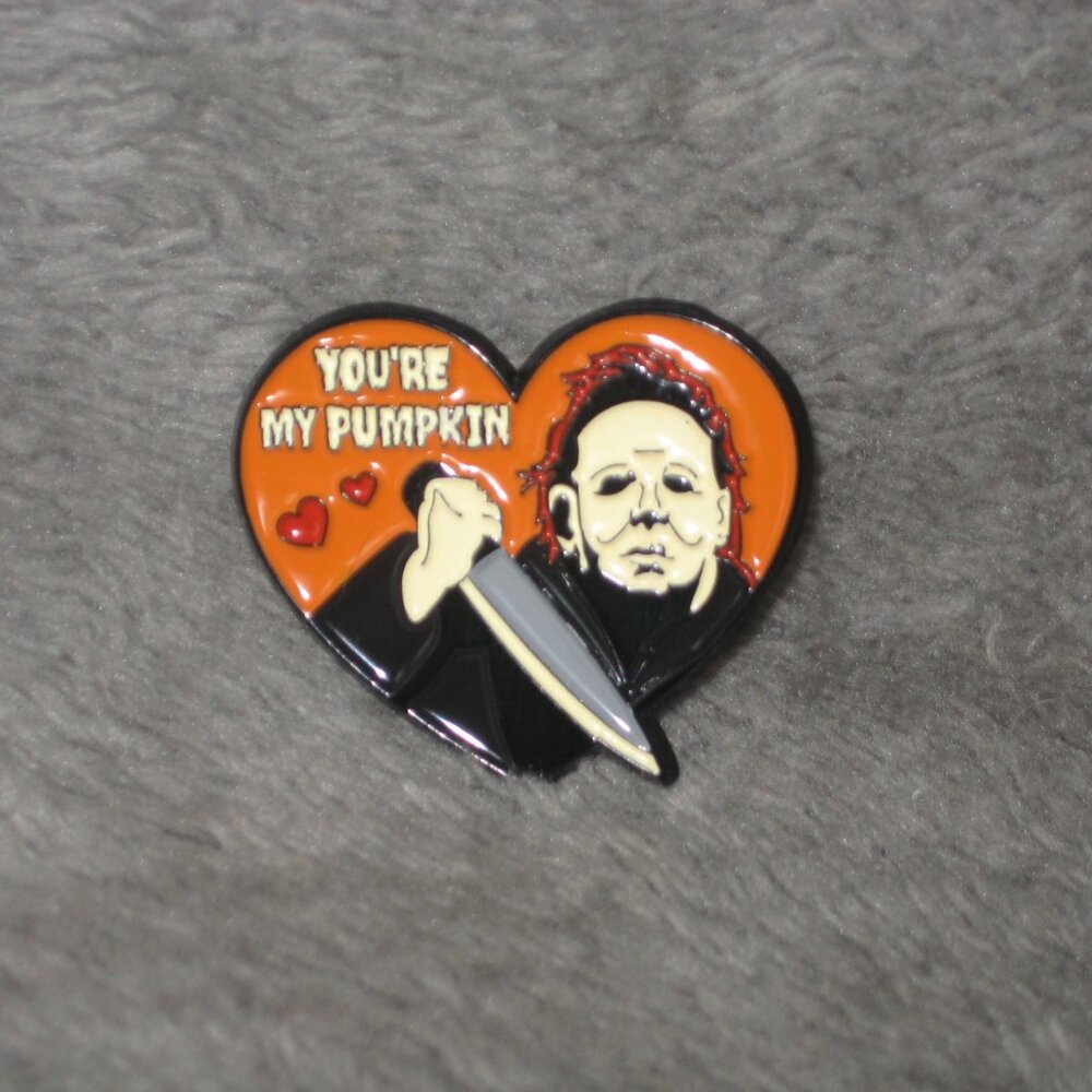 Horror Halloween Michael Myers You're My Pumpkin Enamel Pin 251031A2